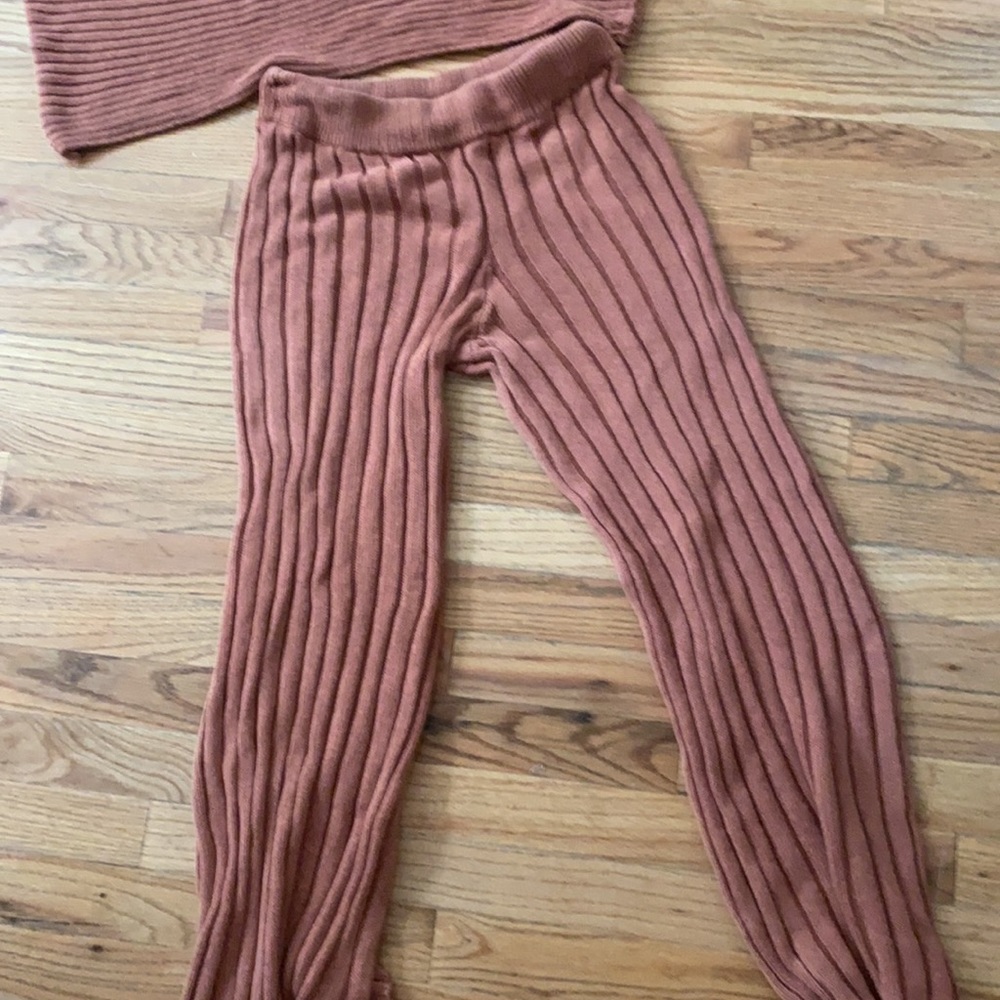 Free People Rust Ribbed Sweater Set - Picture 4 of 4